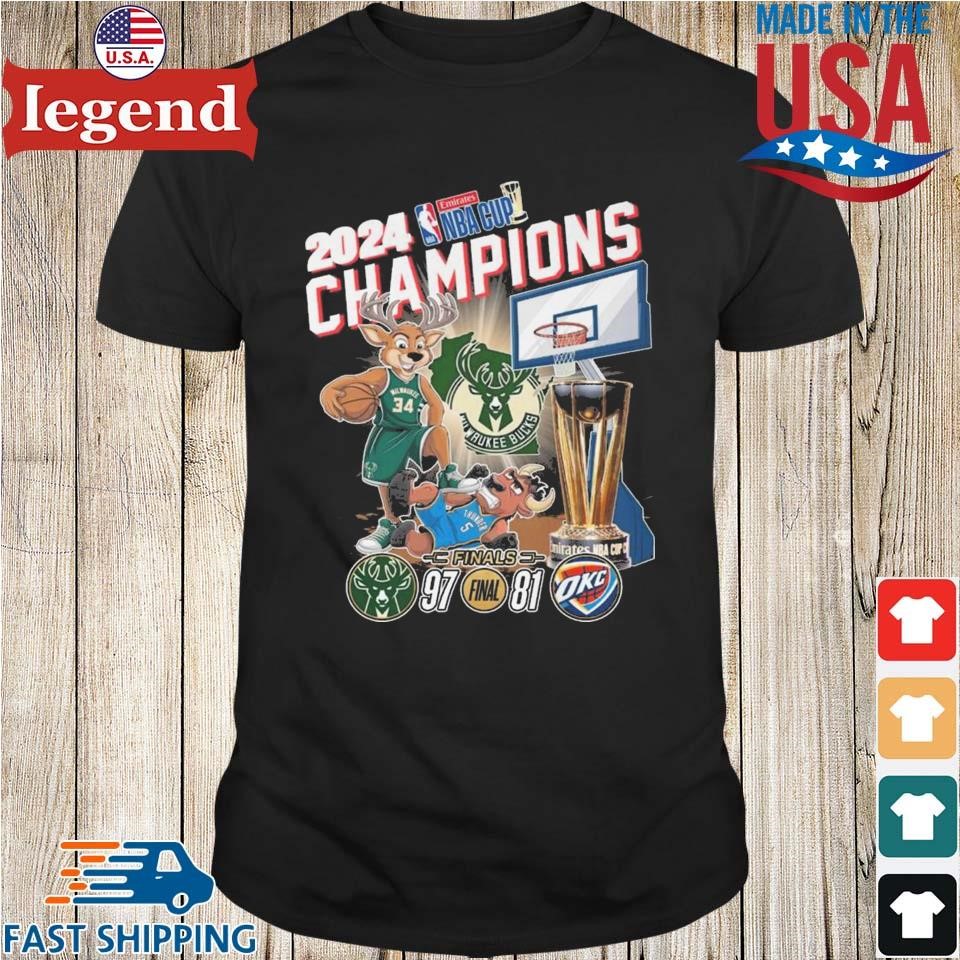 Milwaukee Bucks 2024 NBA Cup Champions Fan Celebration Shirt