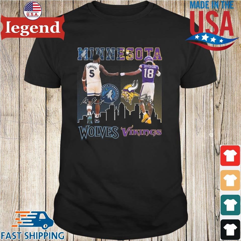 Minnesota Timberwolves Minnesota Vikings True Supporter Signatures 2024 Shirt