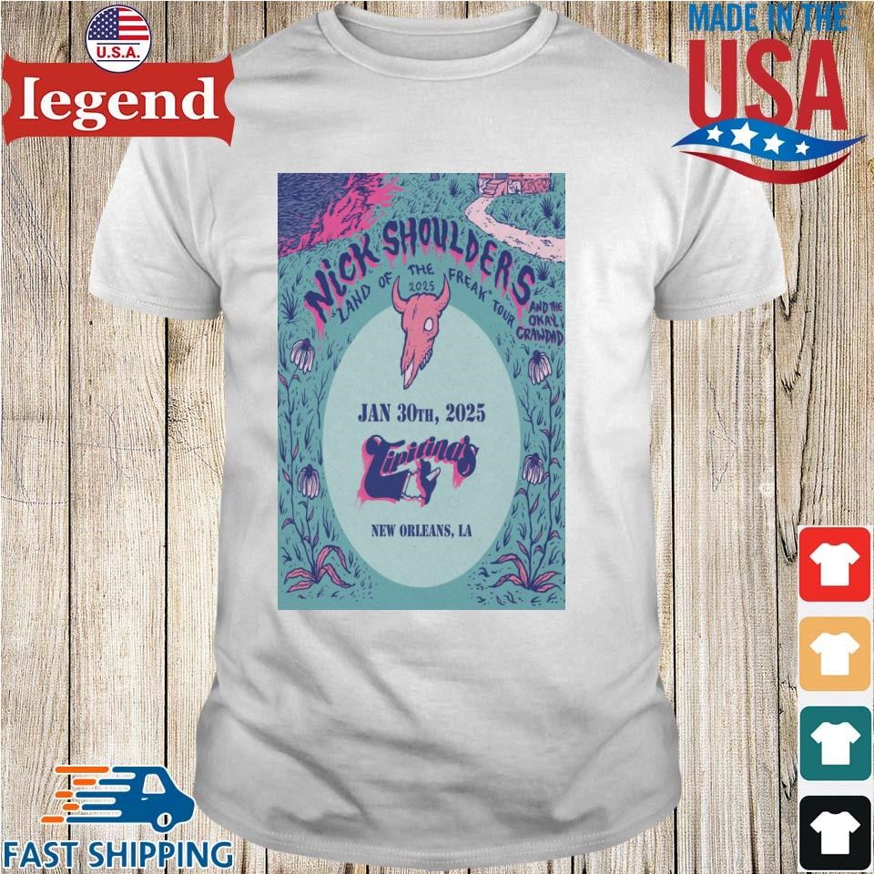 Nick Shoulders And The Okay Crawdad Tipitina's On Jan 30 2025 In New Orleans LA Tour Shirt