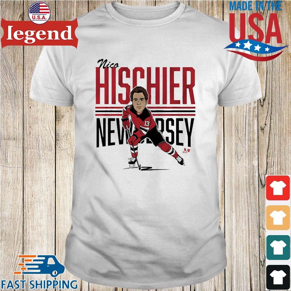 Nico Hischier Center Ice Caricature Shirt