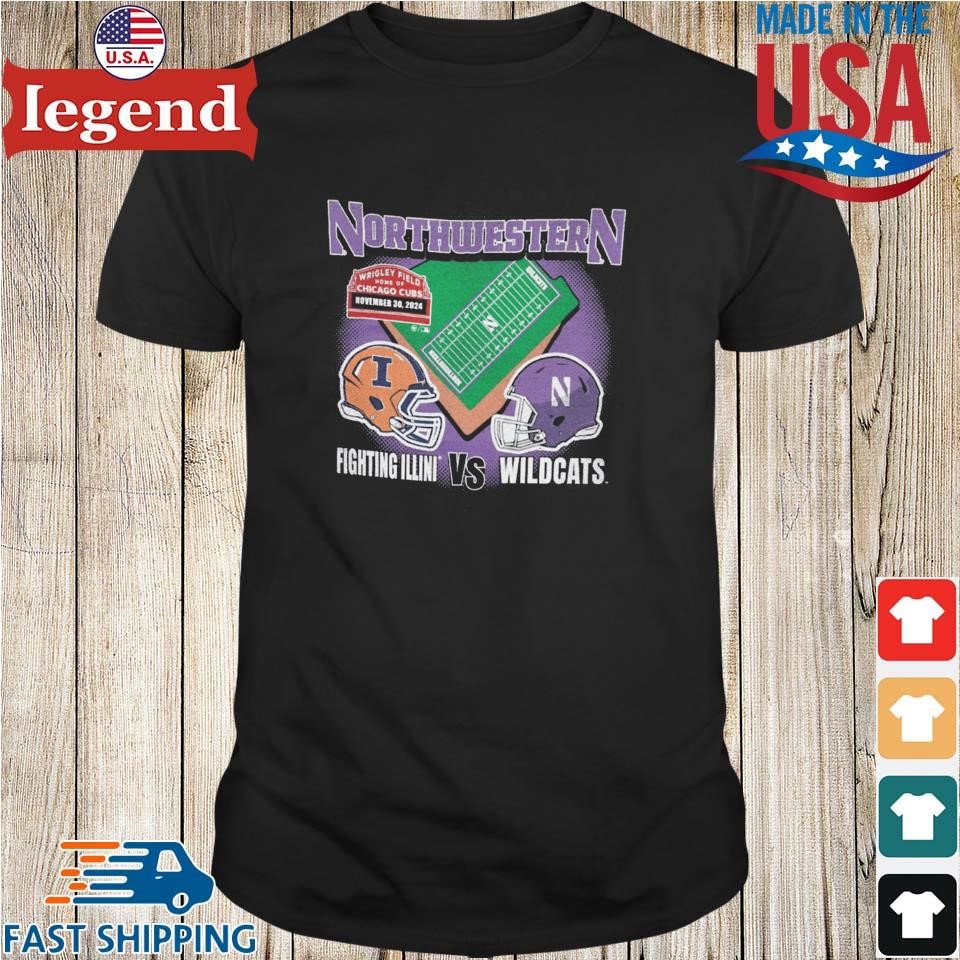 Northwestern X The University of Illinois Dueling Football Shirt