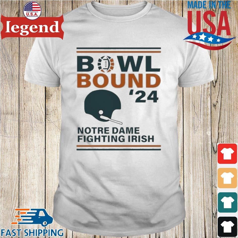 Notre Dame Fighting Irish 2024 Bowl Bound Helmet Shirt