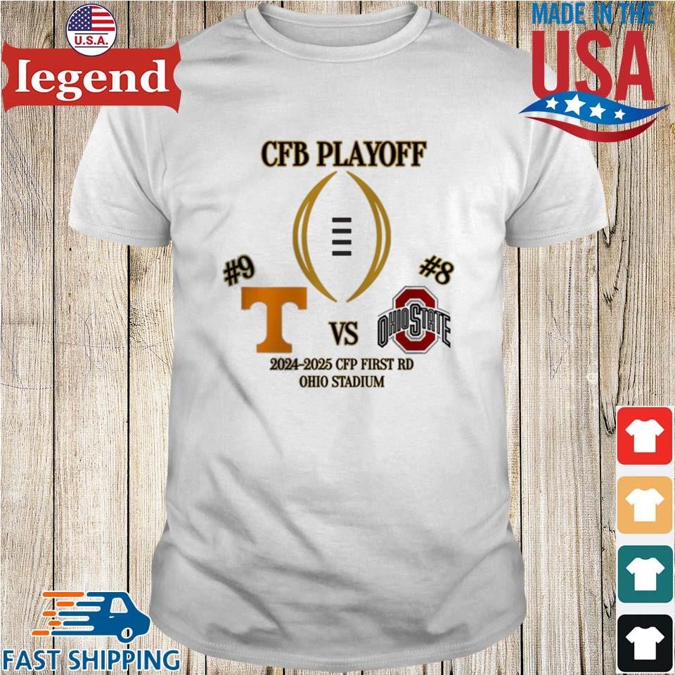 Ohio State Buckeye Vs Tennessee Volunteers GFP Gear At College Football Now 2024-2025 CFB Playoff Shirt