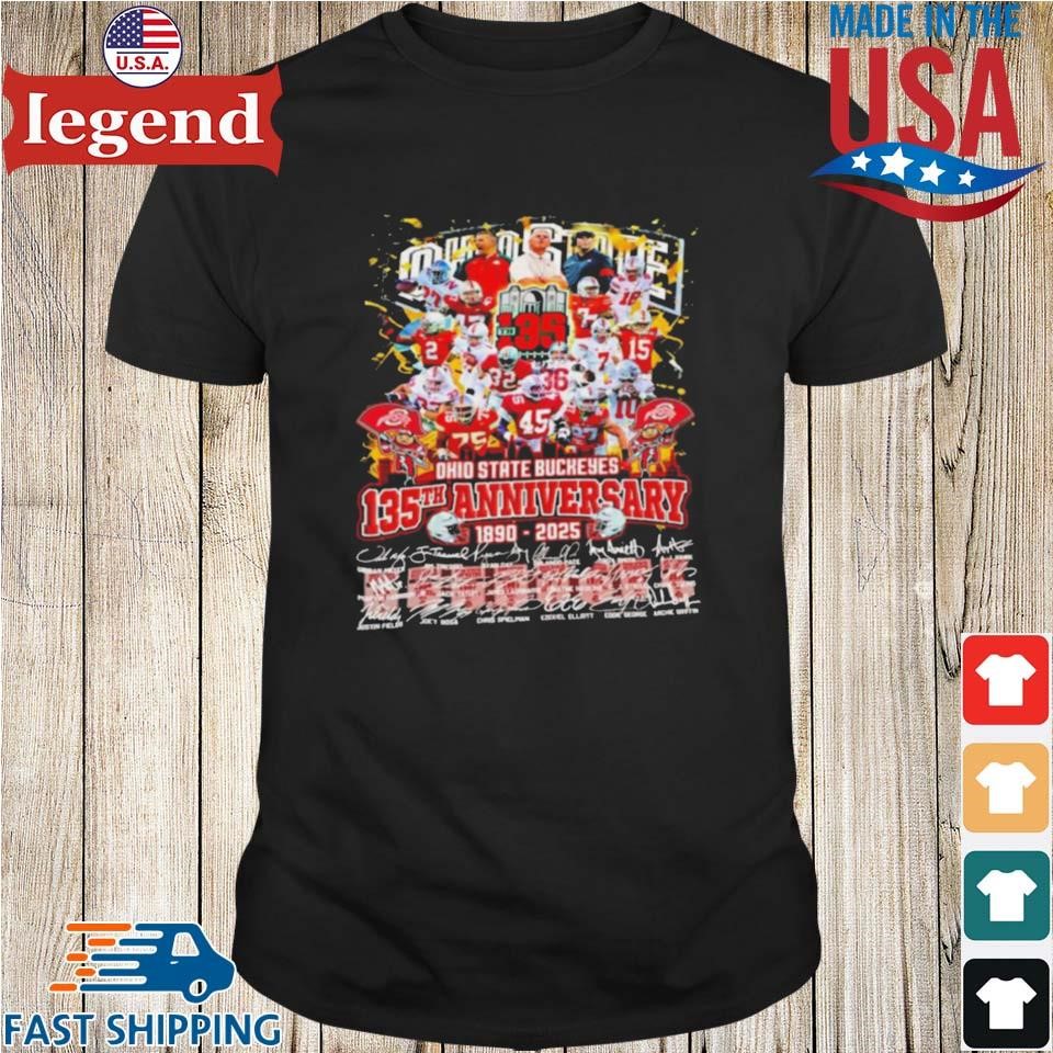 Ohio State Buckeyes 135th Anniversary 1890 2025 Signatures Shirt