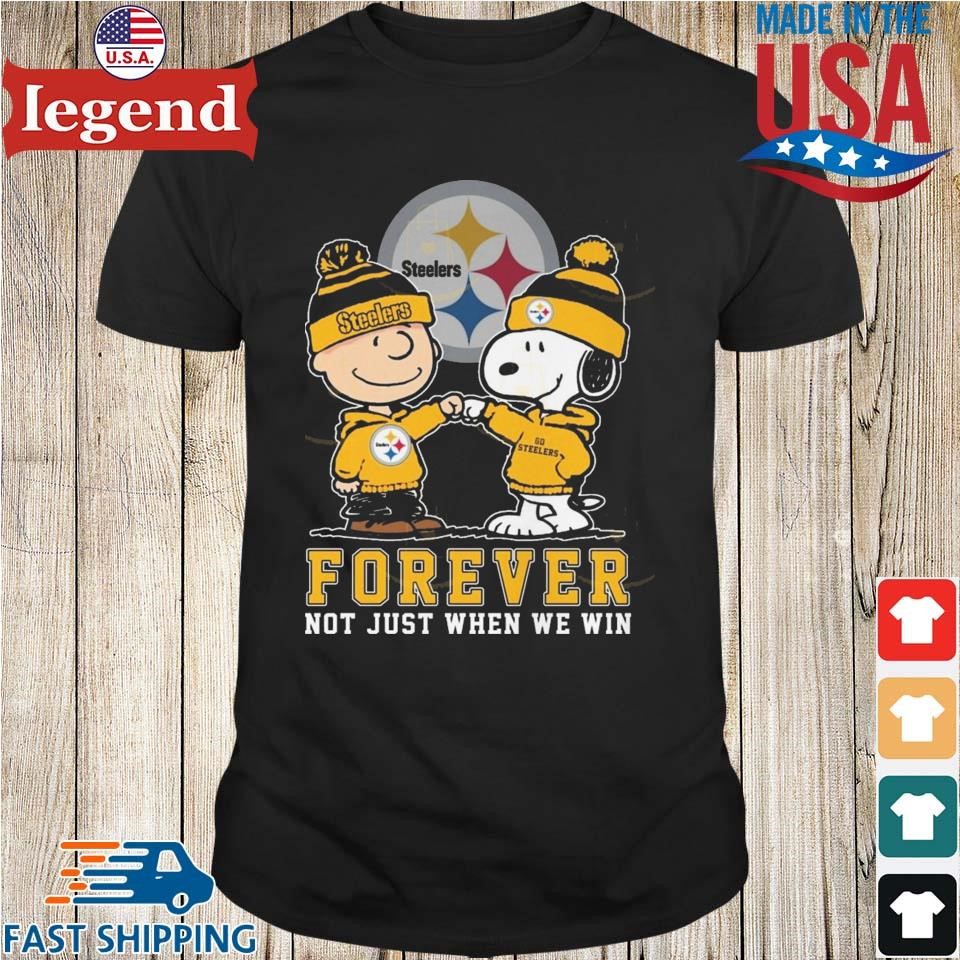 Pittsburgh Steelers x Snoopy Forever Not Just When We Win Logo 2024 Shirt