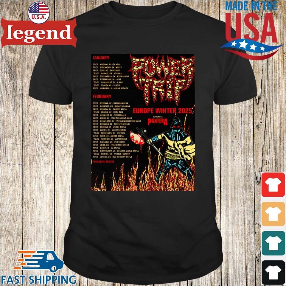 Power Trip Europe Winter 2025 Tour Dates With Pantera Shirt