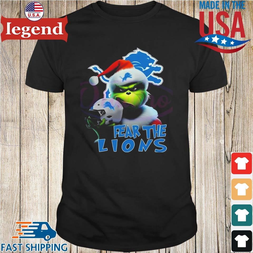 Santa Grinch Fear The Lions Detroit Lions 2024 Shirt