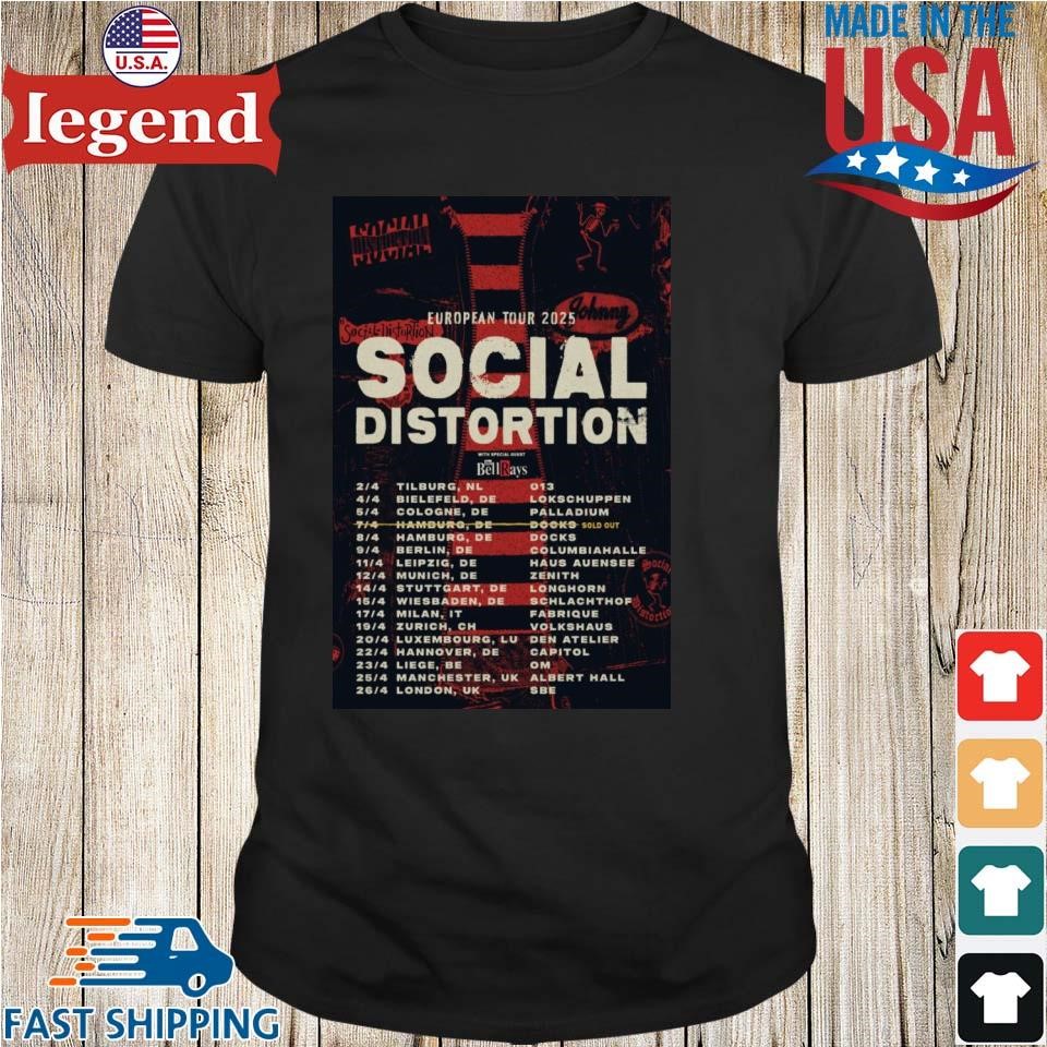 Social Distortion European Tour 2025 Shirt