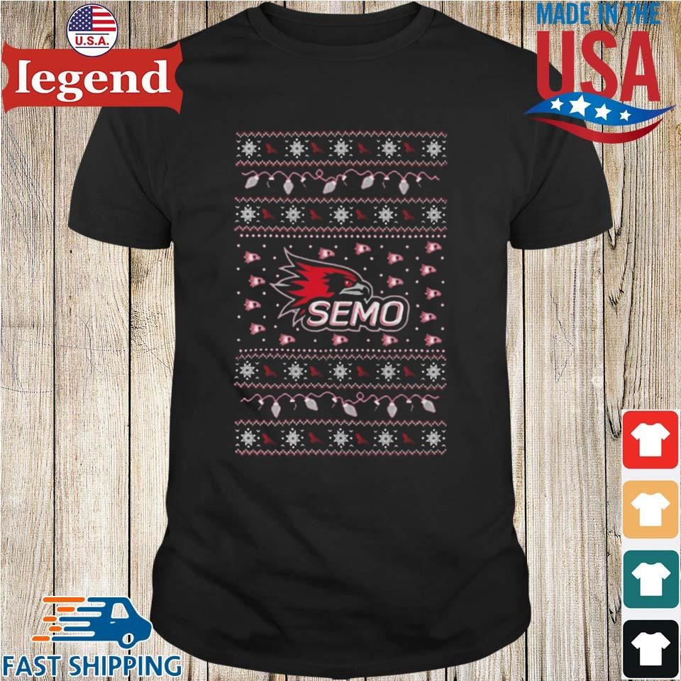 Southeast Missouri State Redhawks Logo Ugly Christmas Light Shirt