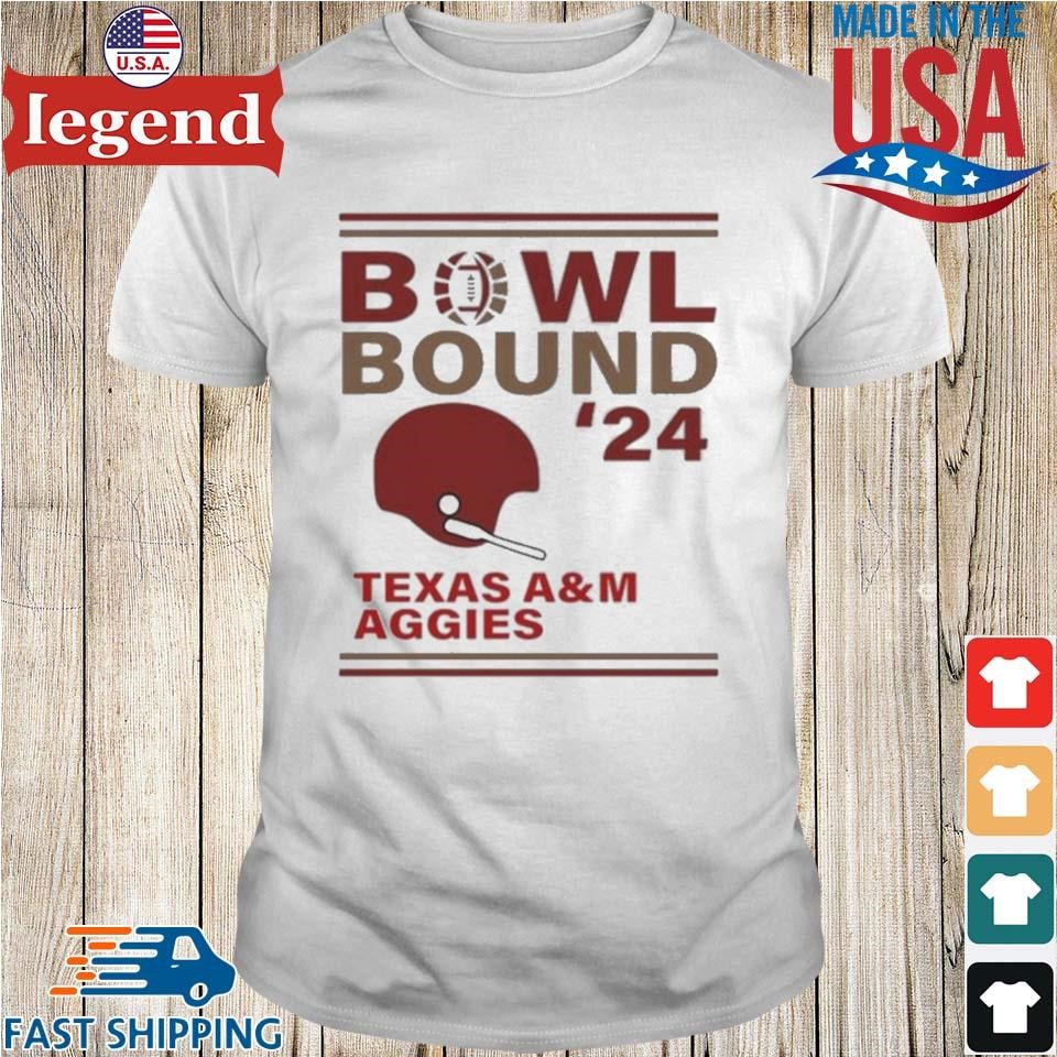 Texas A&M Aggies 2024 Bowl Bound Helmet Shirt