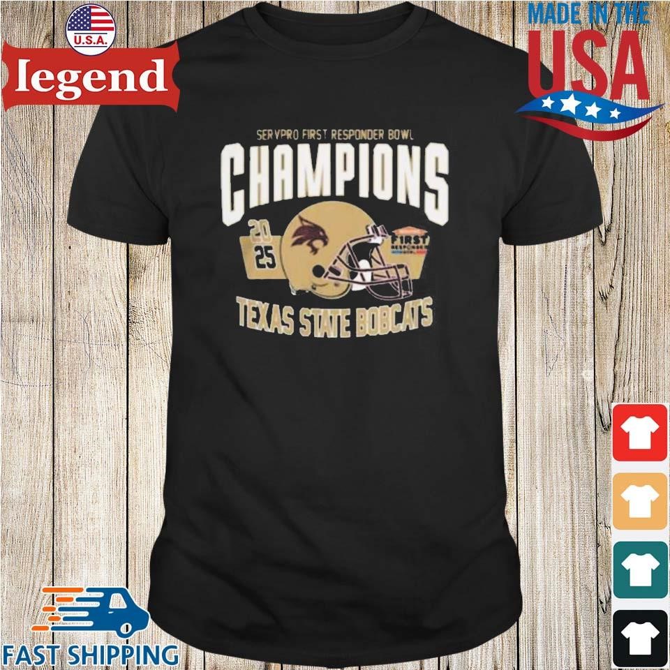 Texas State Bobcats Servpro First Responder Bowl Champions 2025 Shirt