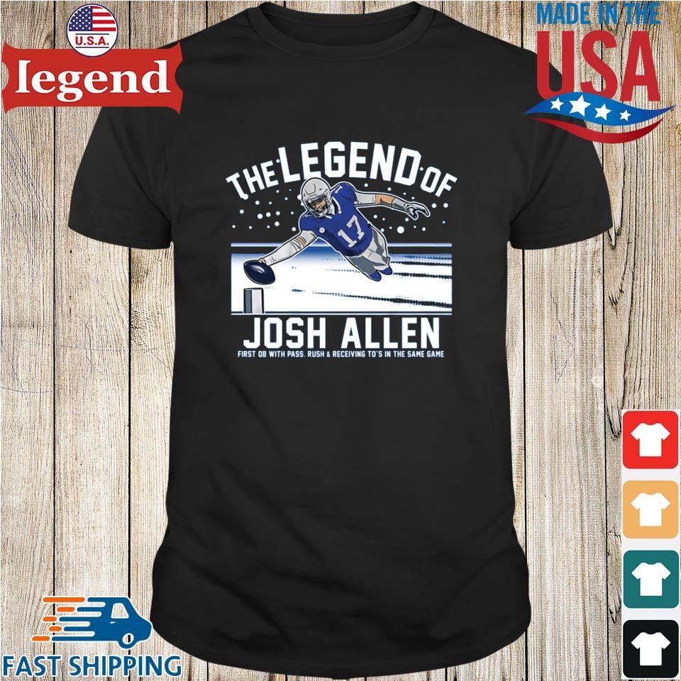 The Legend Of Josh Allen First QB With Pass Rush Receiving Shirt