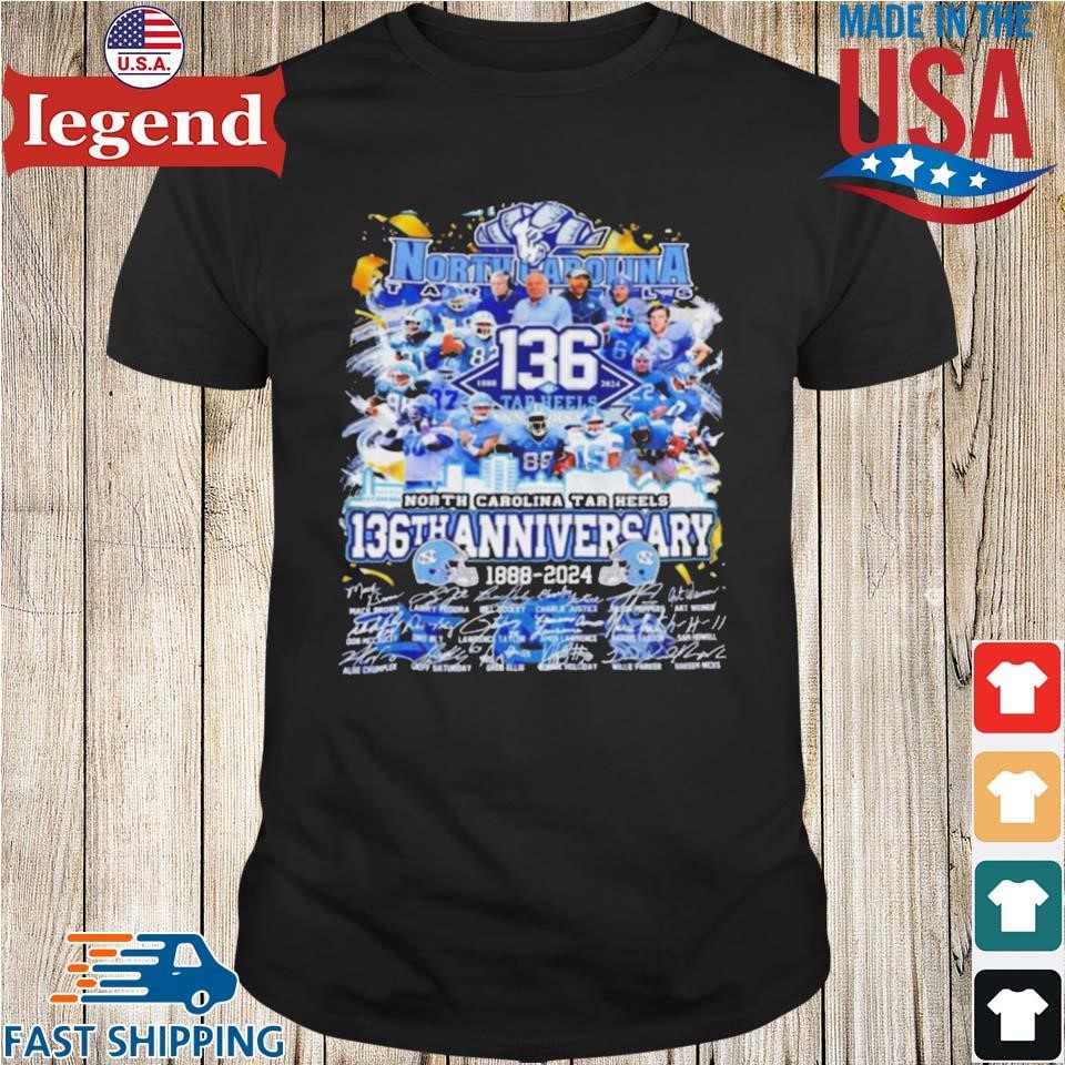 The Tar Heels 136th Anniversary 1888 2024 Signatures Shirt