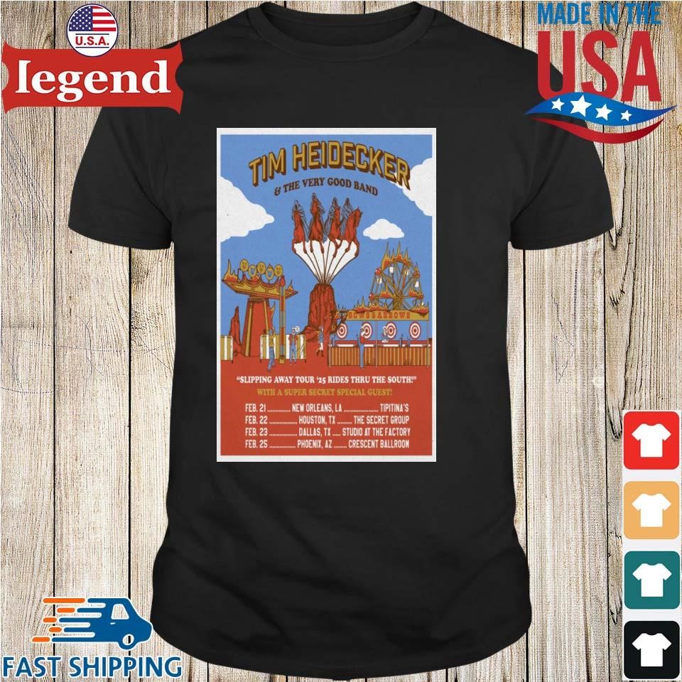 Tim Heidecker And The Very Good Band Slipping Away Tour 2025 Rides Thru The South T-shirt