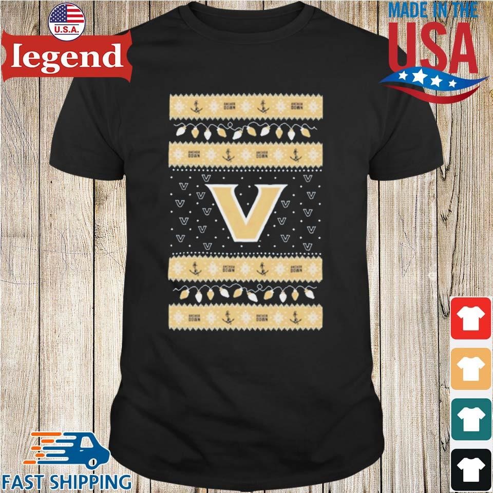 Vanderbilt Commodores Logo Ugly Christmas Light Shirt