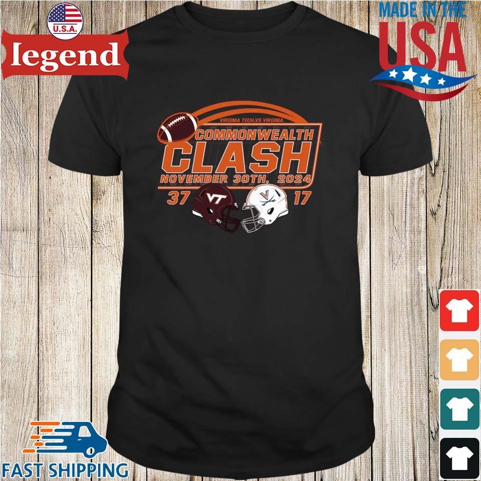 Virginia Tech Hokies vs Virginia Cavaliers 2024 Commonwealth Clash Score Shirt