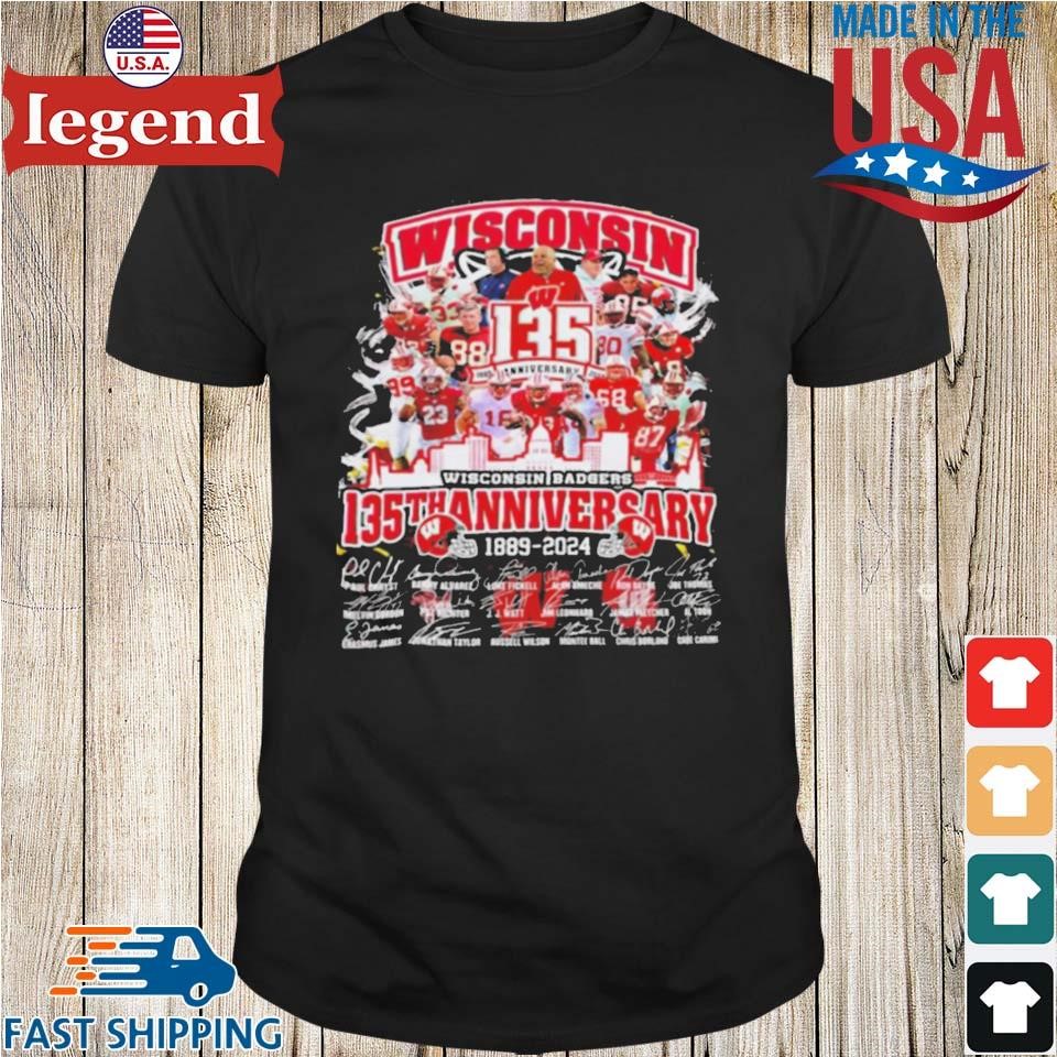 Wisconsin Badgers The Badgers 135th Anniversary 1889 2024 Signatures Shirt