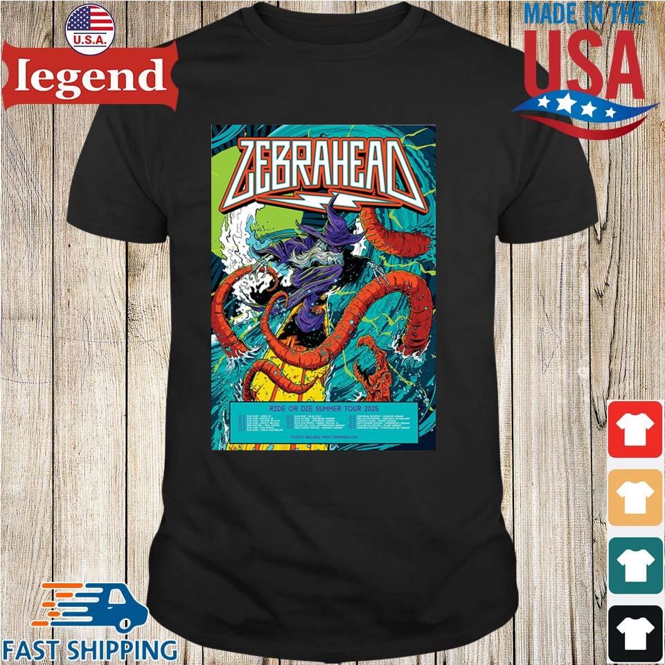 Zebrahead Ride Or Die Summer Tour 2025 Tour Date Schedule List Surfing Witch Vesus Kraken Shirt