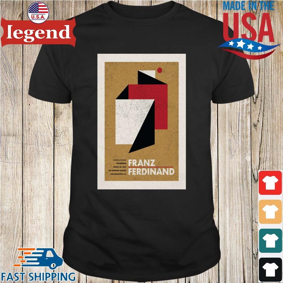 Franz Ferdinand The Warfield, San Francisco, CA March 28 2025 Tour Shirt
