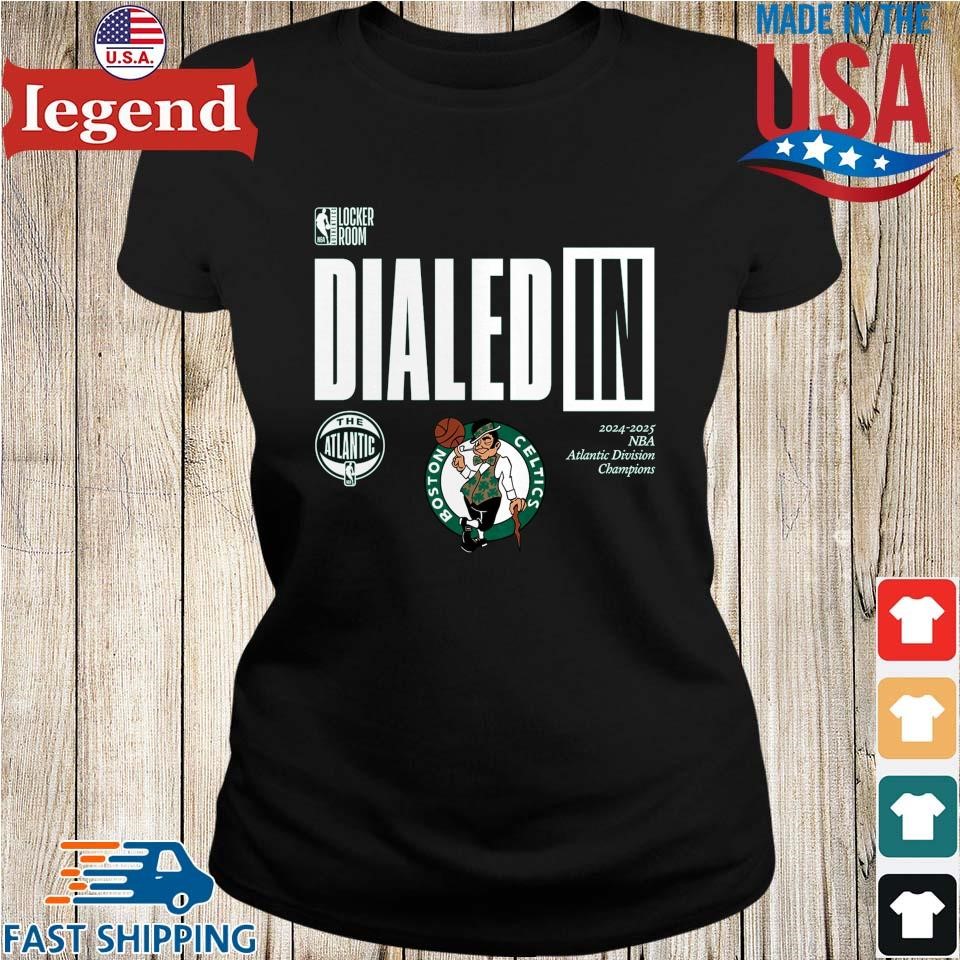 Green Boston Celtics 2025 Atlantic Division Champions Locker Room Ladies