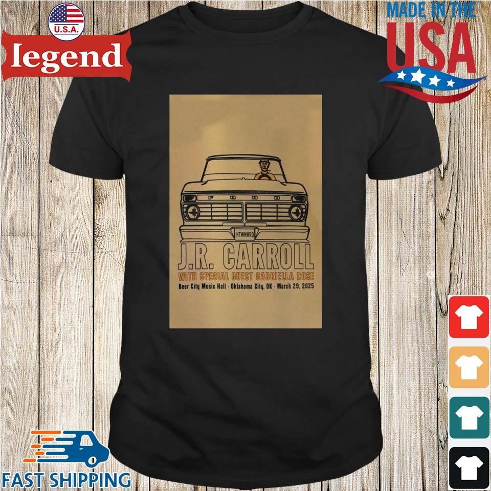 JR Carroll March 29 2025 Beer City Music Hall, Oklahoma City, OK Tour Shirt