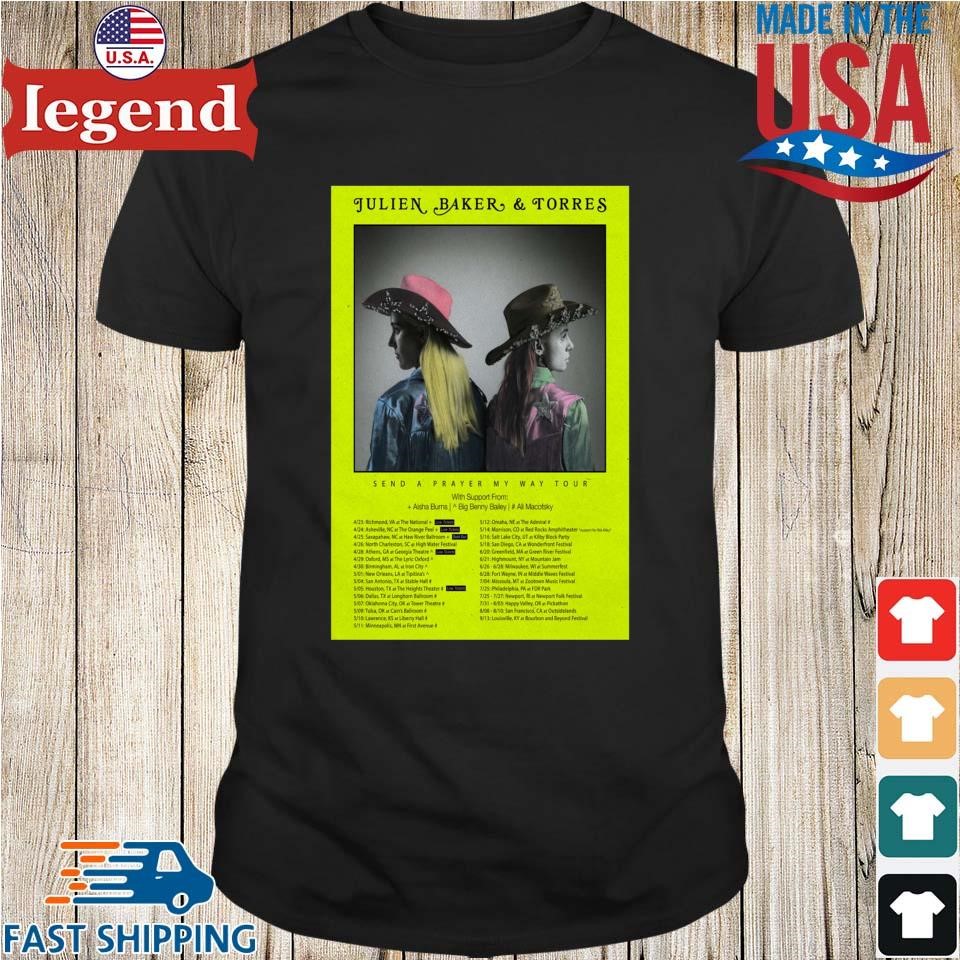 Julien Baker & Torres 2025 Send A Prayer My Way Tour Shirt