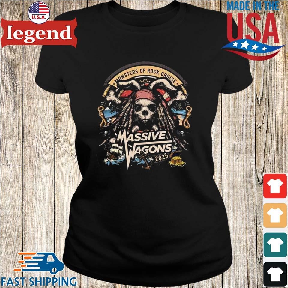 Massive Wagons Band Merch Tee Monsters Of Rock Cruise Tour 2025 Ladies
