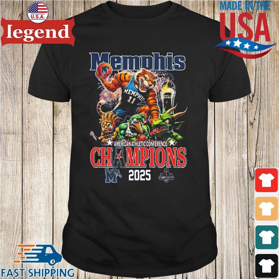 Memphis Tigers American Athletic Conference Champions 2025 Mascot Shirt