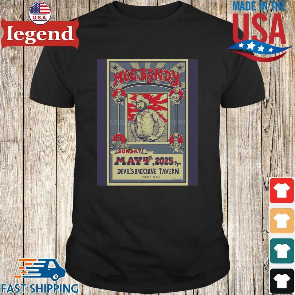 Moe Bandy Sunday May 4th, 2025 Devil's Backbone Tavern Fischer, Texas Shirt