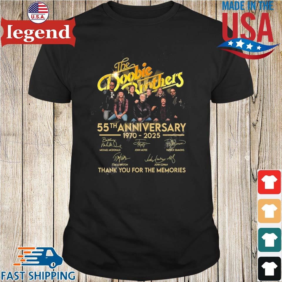 The Doobie Brothers 55th Anniversary 1970-2025 Thank You For The Memories Signatures Shirt