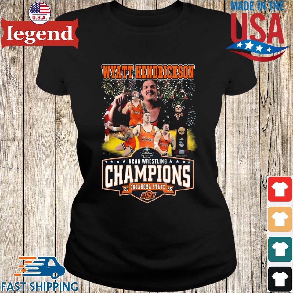 Wyatt Hendrickson NCAA Wrestling Champions Oklahoma State 2025 Ladies