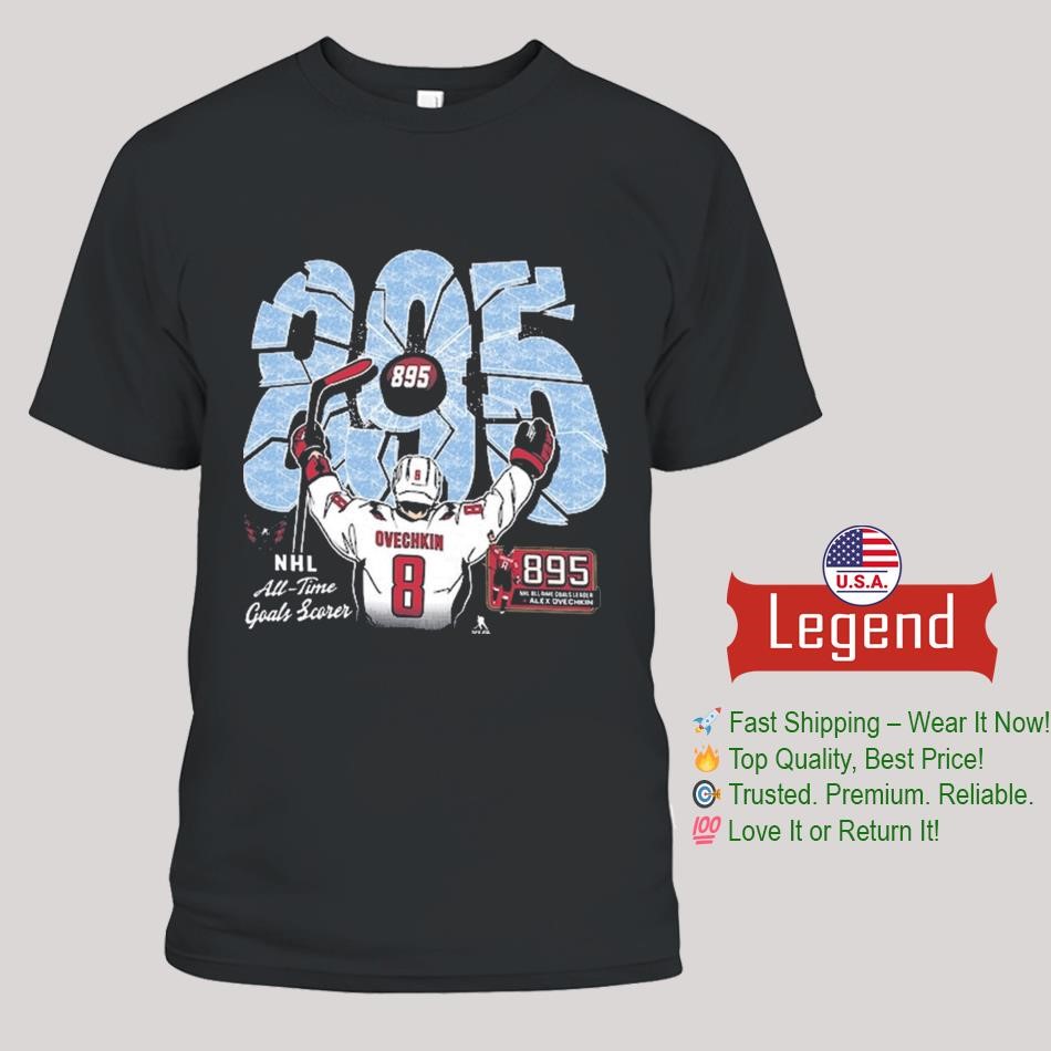 Alexander Ovechkin Blue Washington Capitals NHL All-Time Leading Goal Scorer Shattered Franklin Shirt