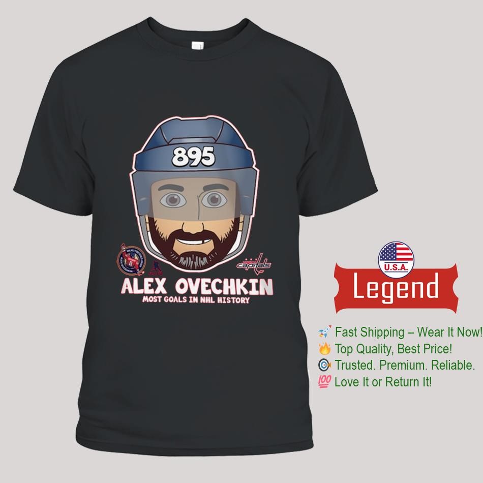 Alexander Ovechkin Most Goals In NHL History Washington Capitals NHL All-Time Leading Goal Scorer Emoji Shirt