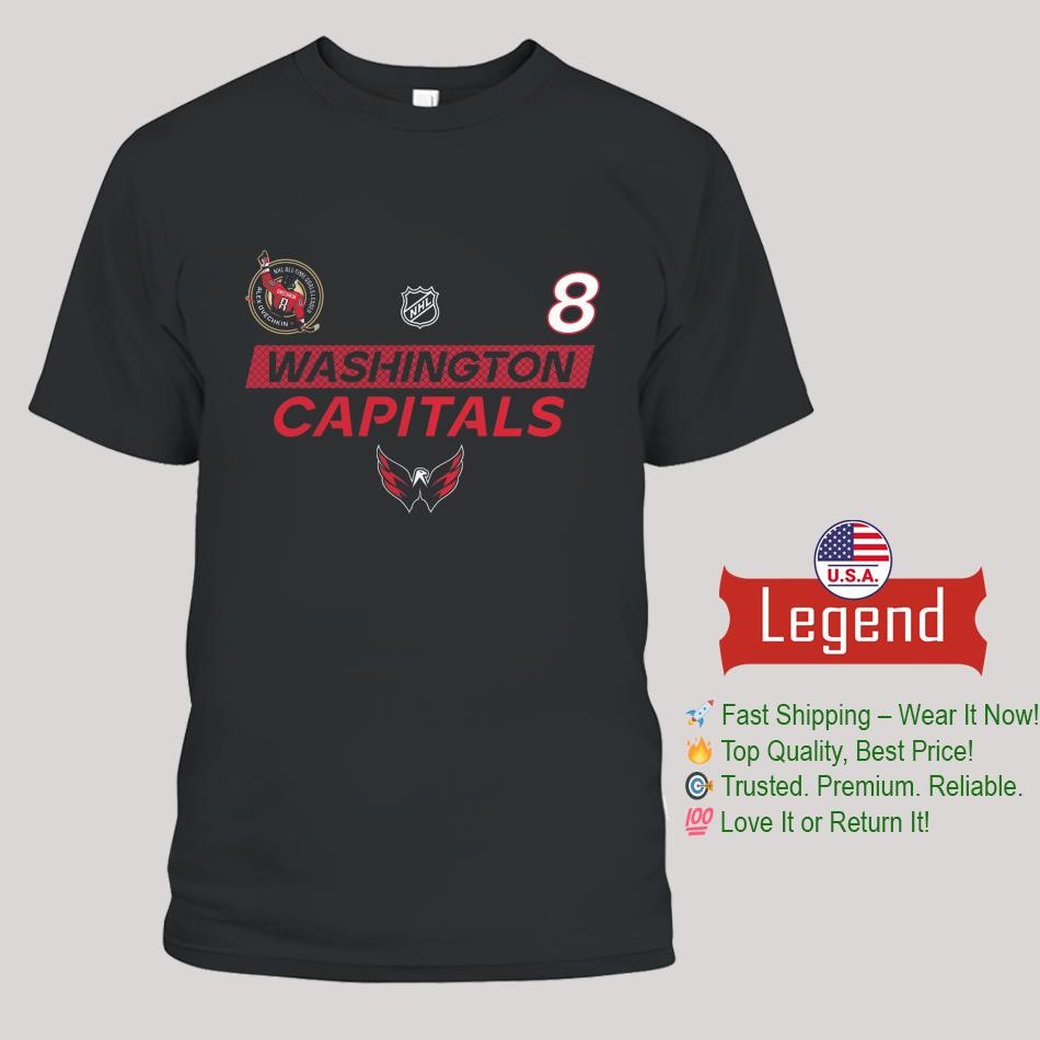 Alexander Ovechkin Washington Capitals NHL All-Time Leading Goal Scorer Name & Number Shirt