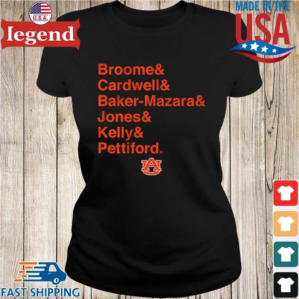 Auburn Tigers Basketball Broome & Cardwell & Baker-Mazara & Jones & Kelly & Pettiford Ladies