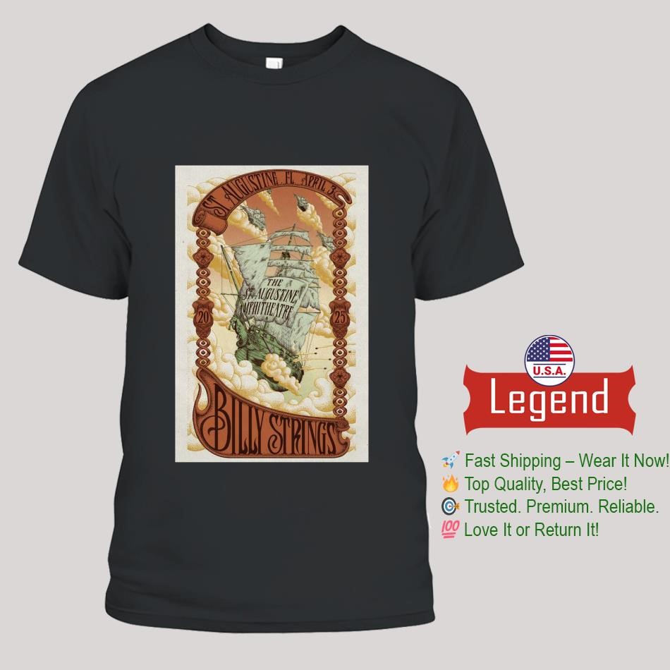 Billy Strings The St. Augustine Amphitheatre St. Augustine, FL April 3 2025 Tour Shirt