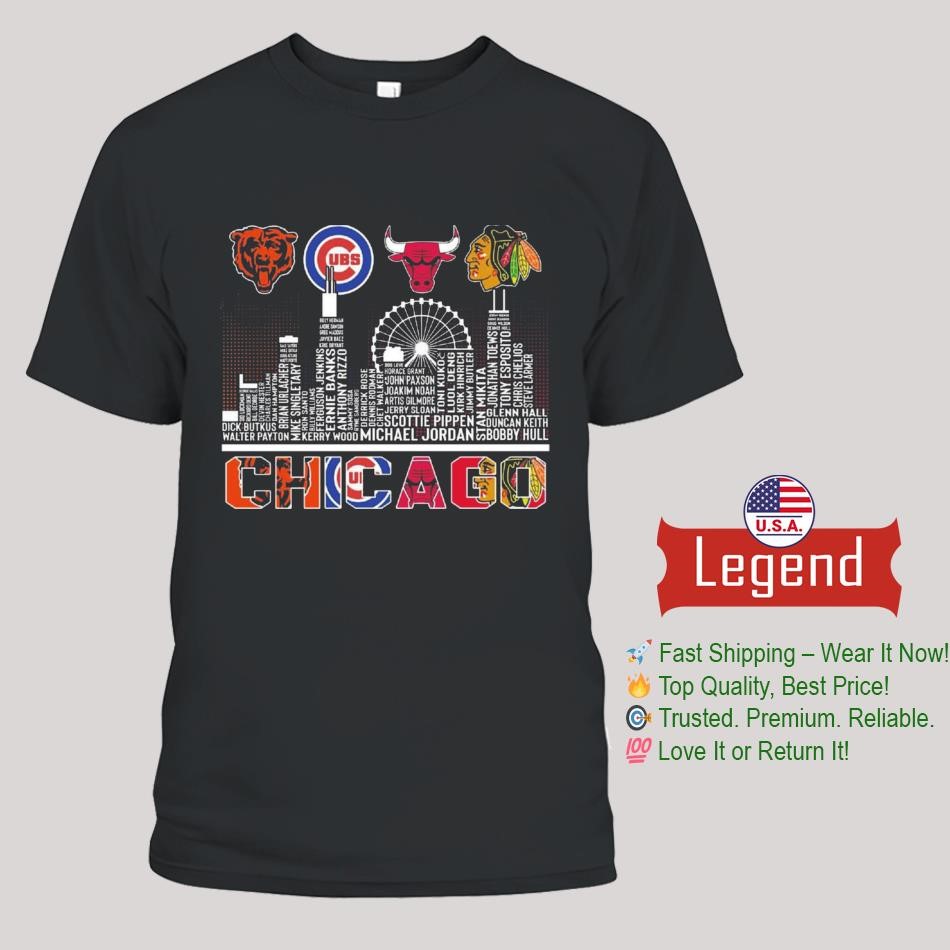 Chicago Bears Cubs Bulls And Blackhawks 2025 Shirt