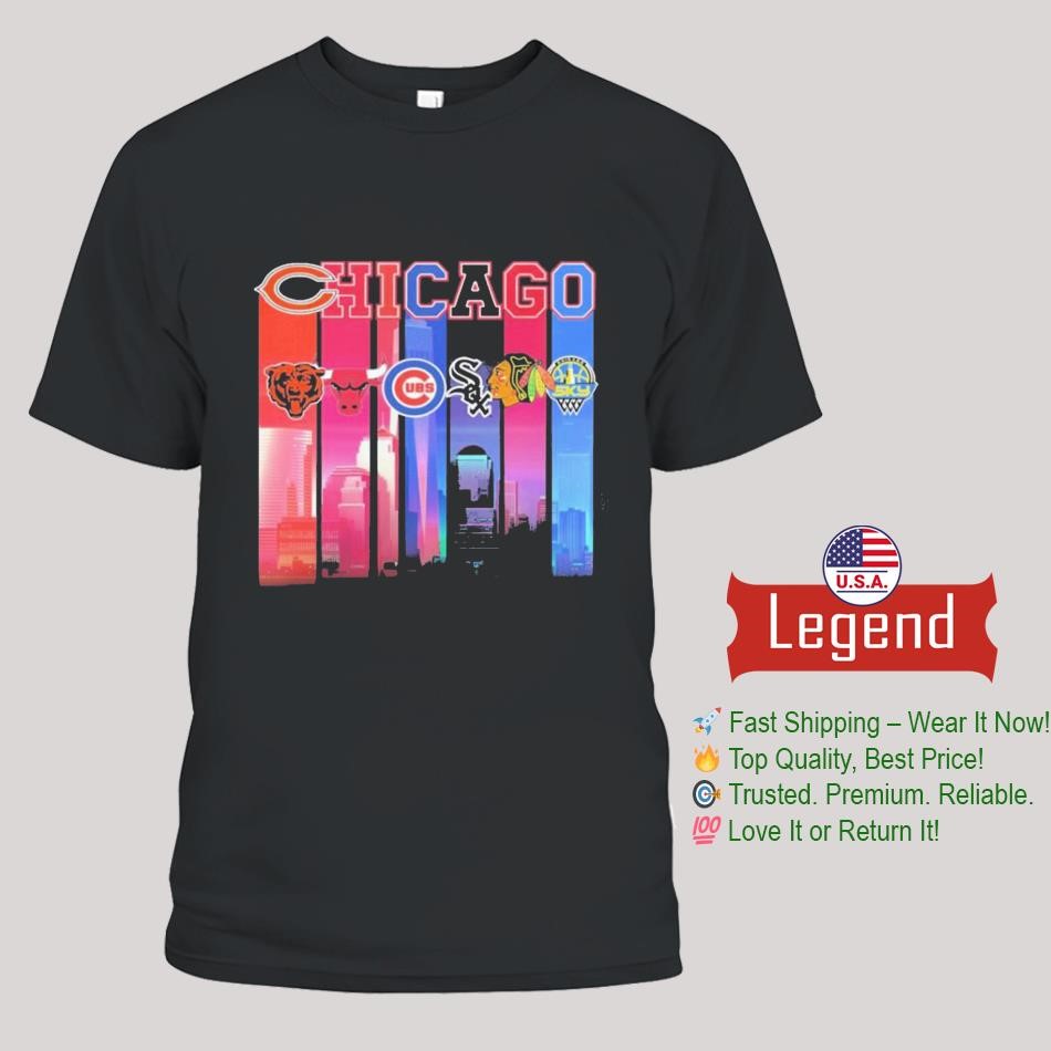 Chicago Retro Sports Teams Logo 2025 Shirt