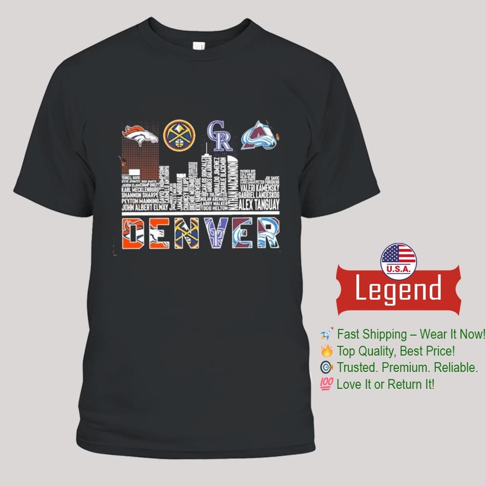 Denver Sports Teams Skyline Players Name Logo 2025 Shirt