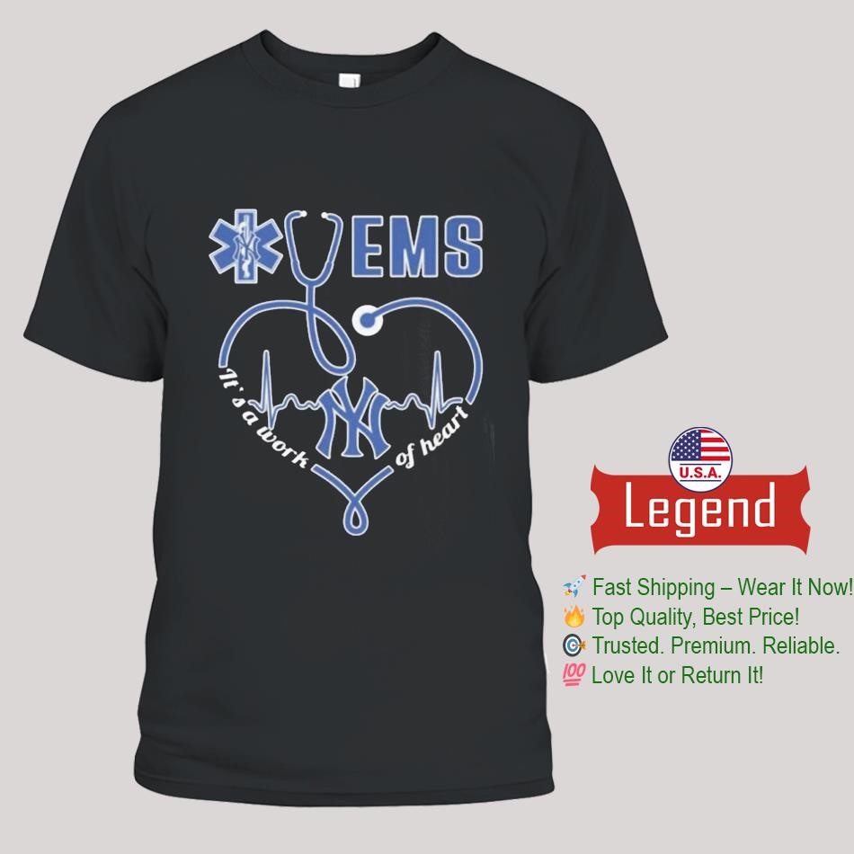 Ems Heartbeat X New York Yankees It's A Work Of Heart 2025 Shirt