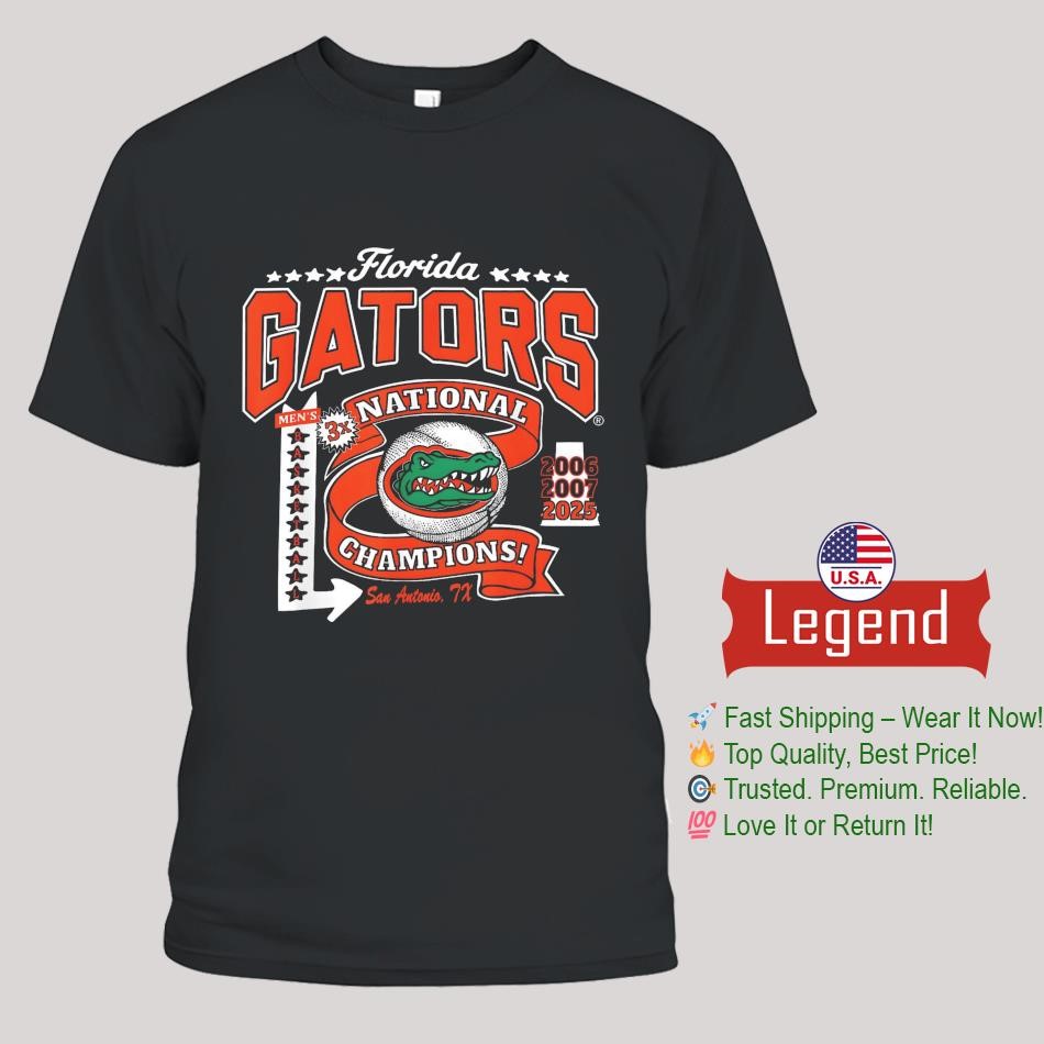 Florida Gators Men's Basketball National Champions 2006-2007-2025 Shirt