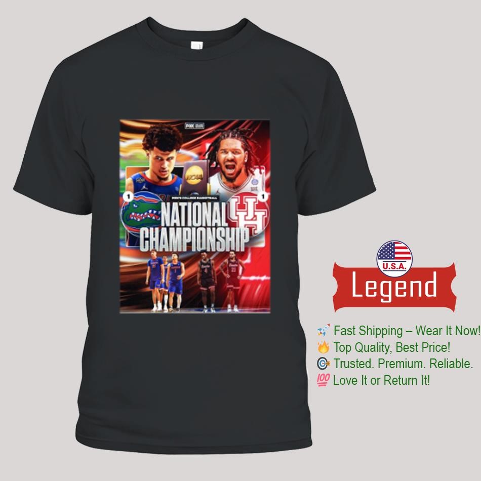 Houston Cougars Vs Florida Gators Men's College Basketball National Championship Game Ncaa April 7 2025 Shirt