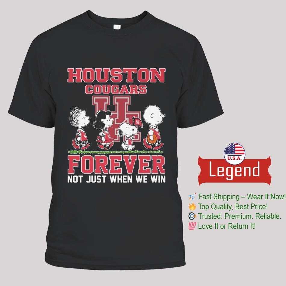 Houston Cougars x Peanuts Forever Not Just When We Win 2025 Shirt
