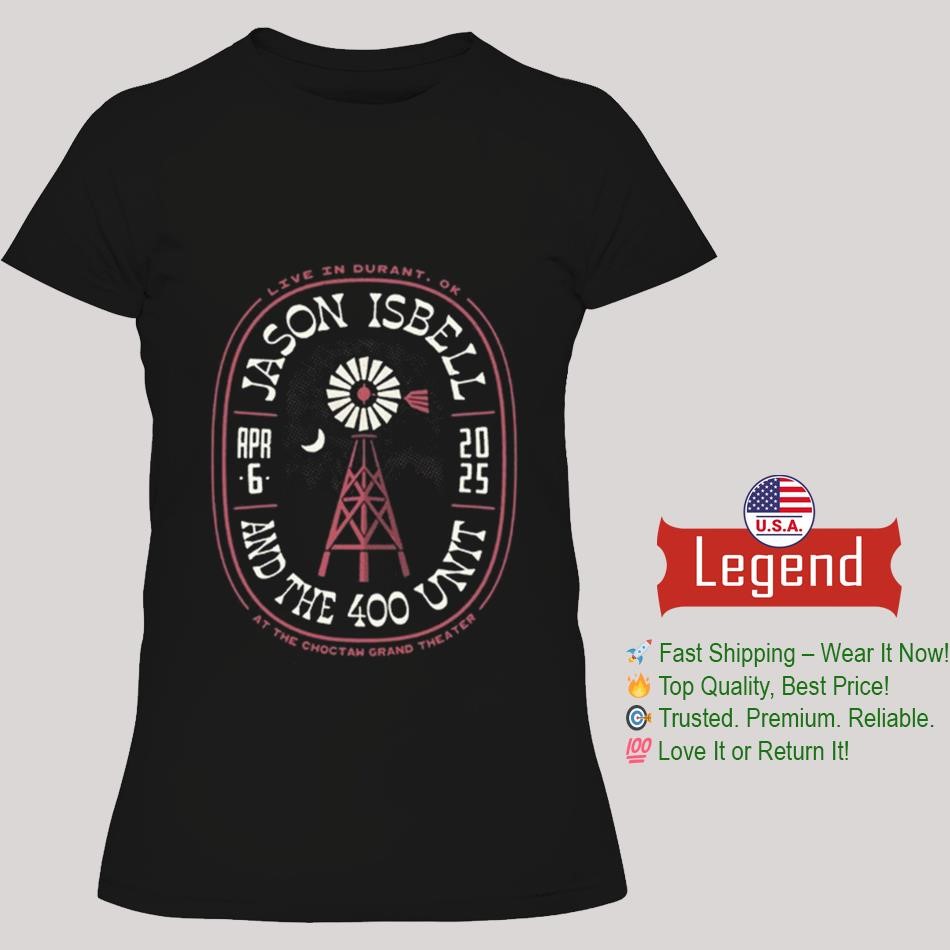Jason Isbell Choctaw Grand Theater Durant, OK April 6 2025 Tour Lady's T-Shirt