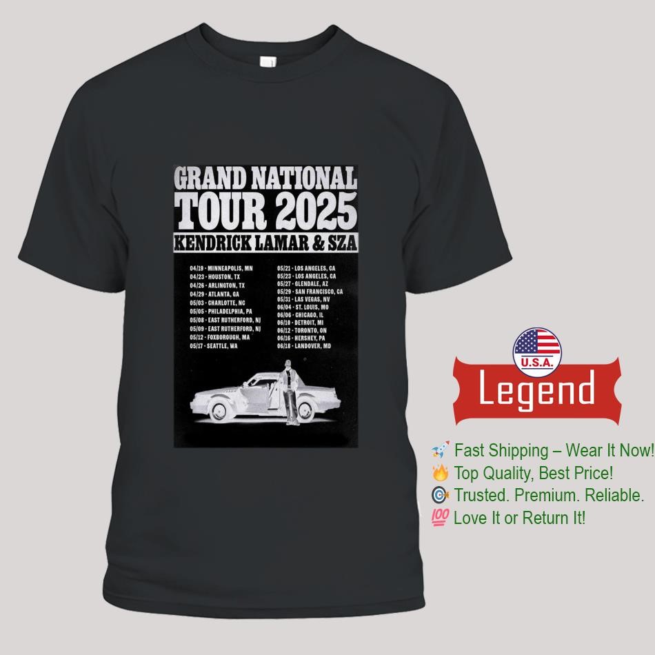 Kendrick Lamar & SZA Grand National Tour 2025 Shirt