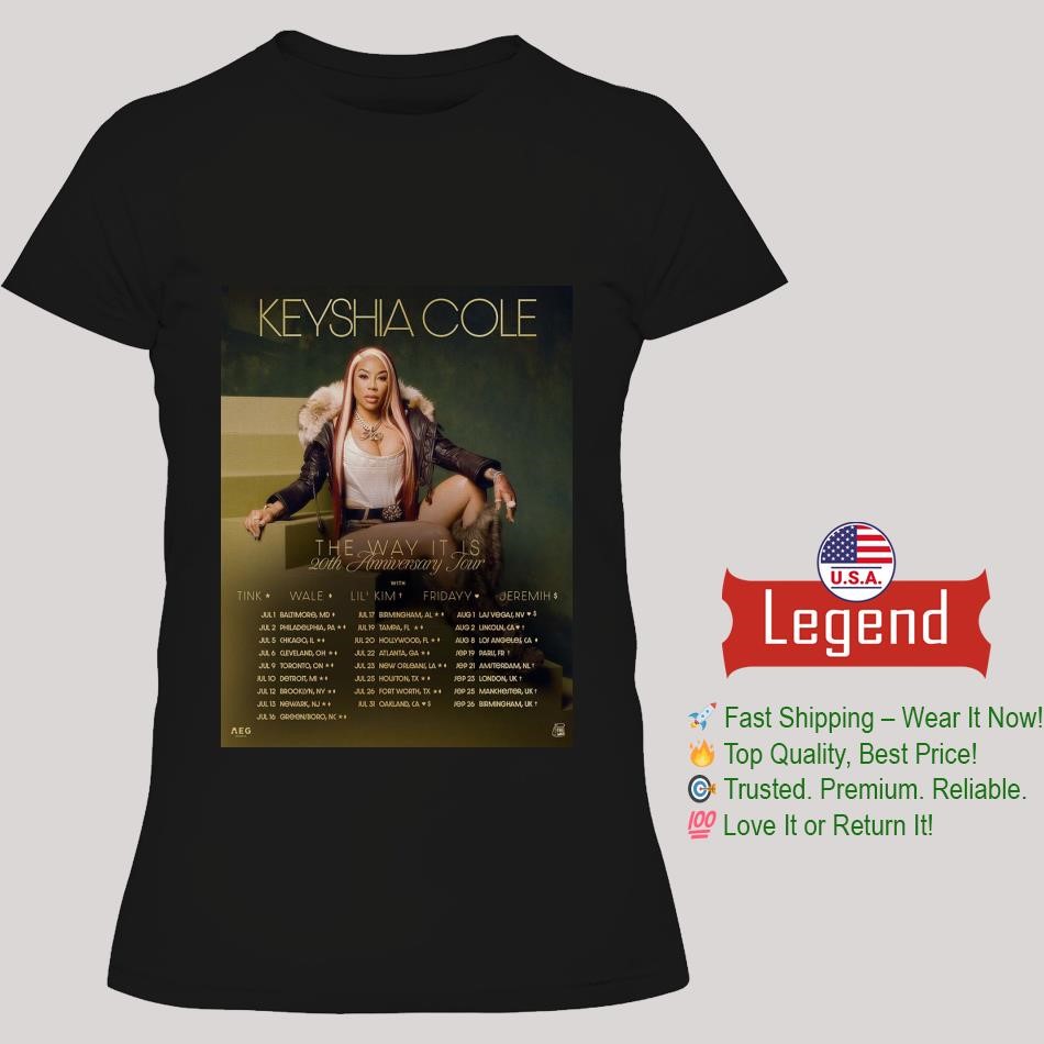 Keyshia Cole The Way It Is 20th Anniversary Tour 2025 Tour Lady's T-Shirt