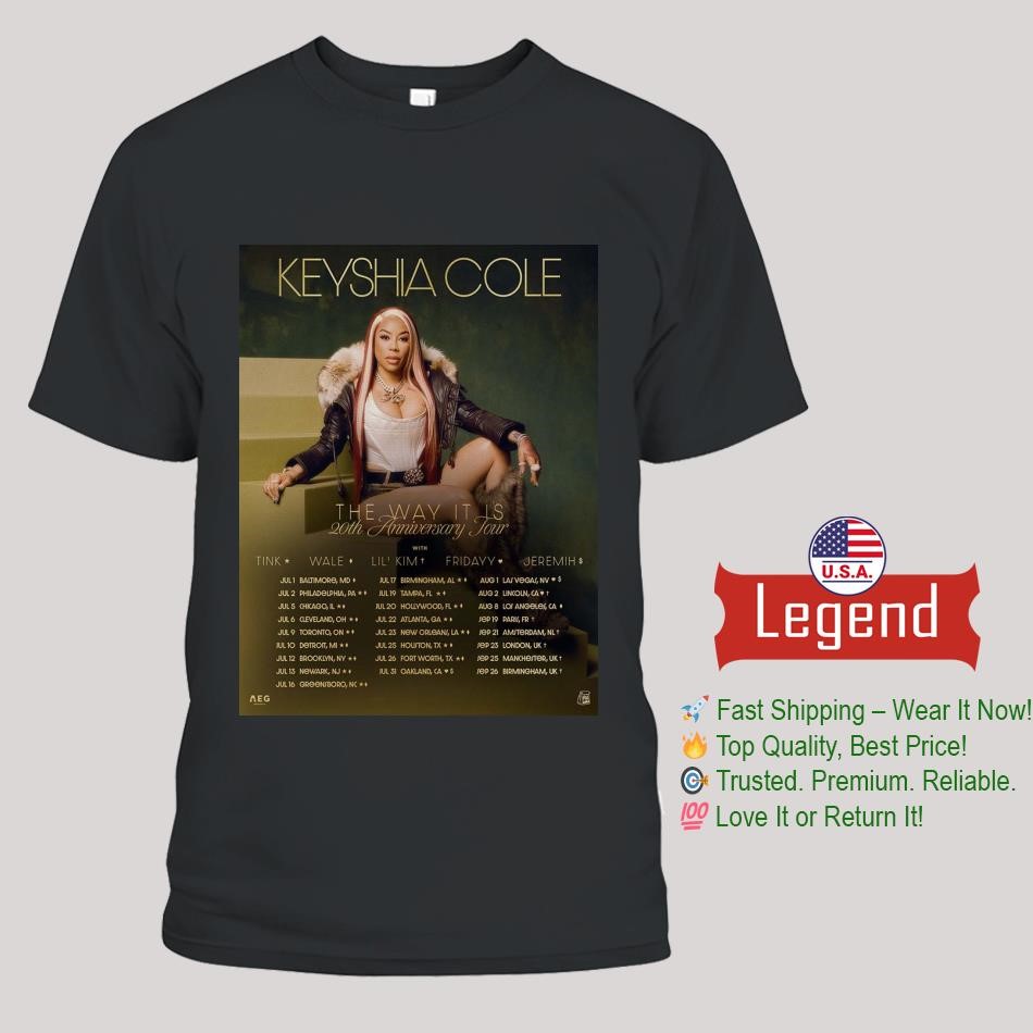 Keyshia Cole The Way It Is 20th Anniversary Tour 2025 Tour Lady's T-Shirt