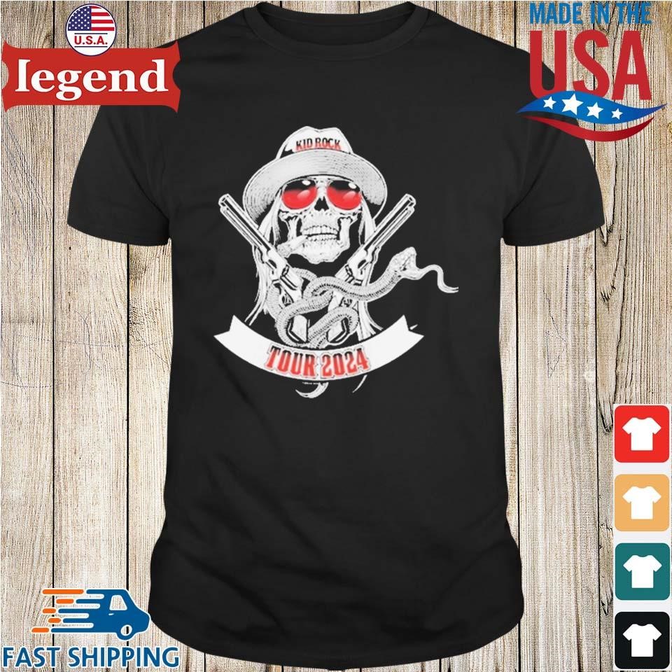 Kid Rock No Snowflakes 2024 Tour Skull Shirt
