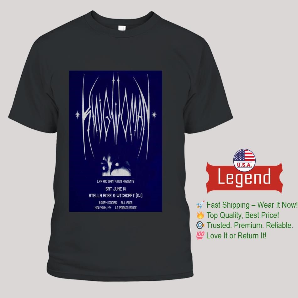 King Woman Le Poisson Rouge, New York, NY June 14 2025 Tour Shirt