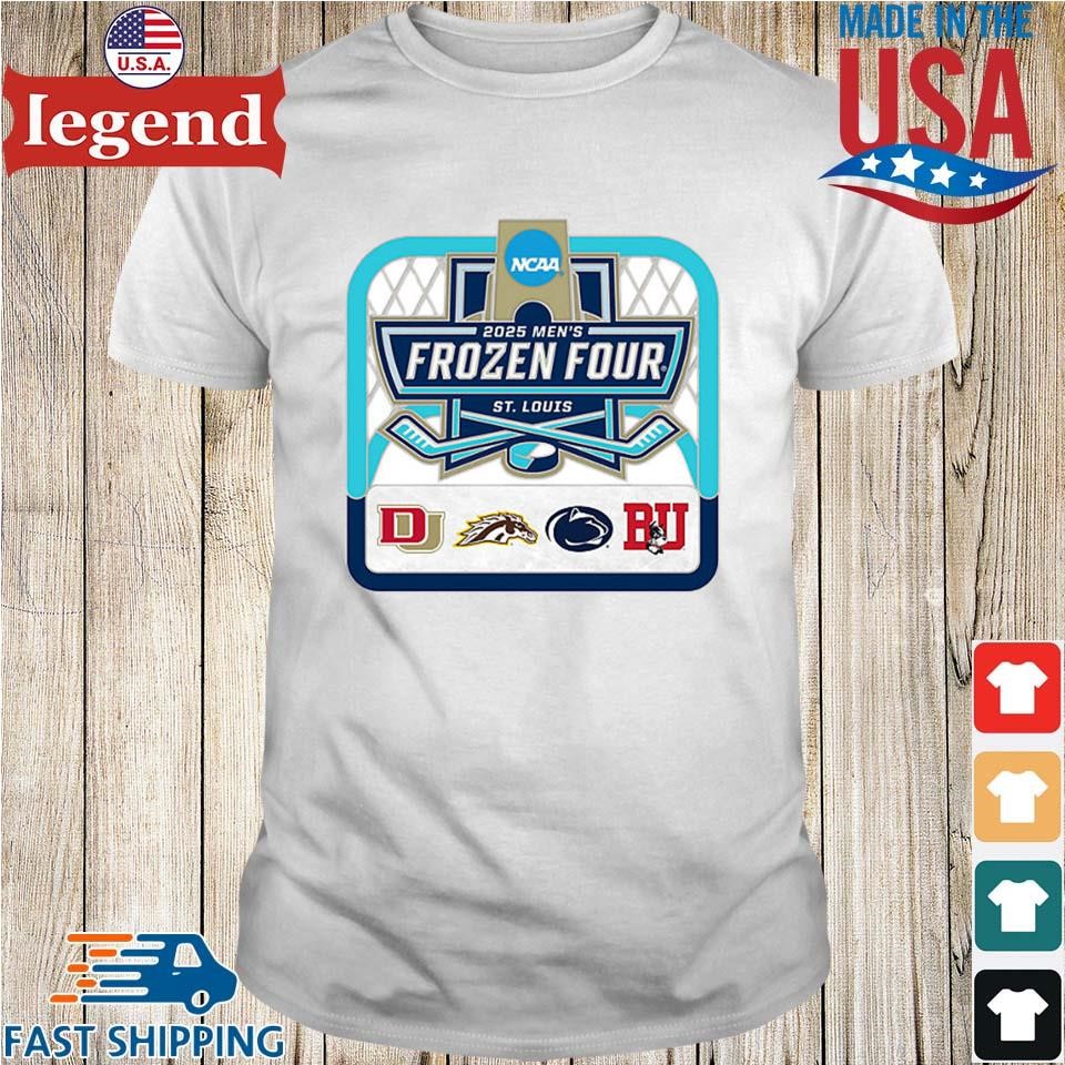 Men's Hockey 2025 Frozen Four Collectors Denver, Michigan, Penn State, Boston Shirt